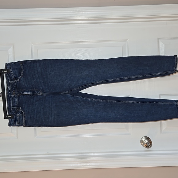 Old Navy Blue Rockstar High Rise Super Skinny Jeans Size 12 Long - Picture 1 of 6